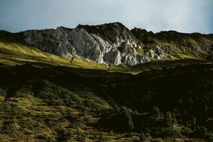 山间美景 绿意与岩石交织