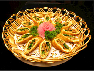 金丝虾卷摆盘精美