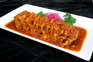 香辣鱿鱼须美食摆盘