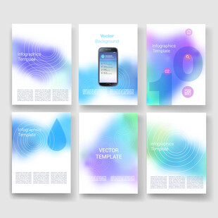 多彩渐变手机界面设计图