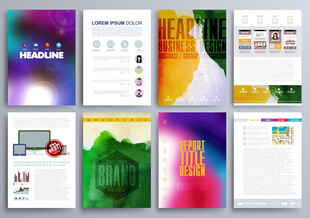多彩创意宣传册设计模板