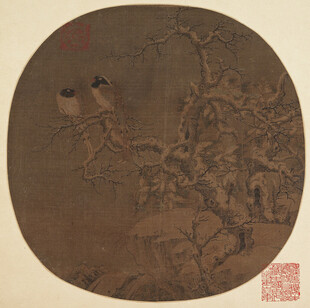 宋画花鸟团扇图