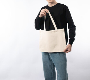 男士手提简约米色帆布包