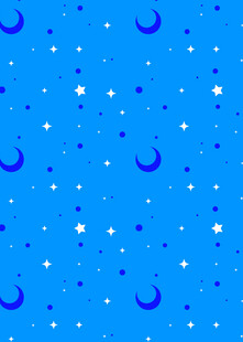 蓝色星空月亮图案背景