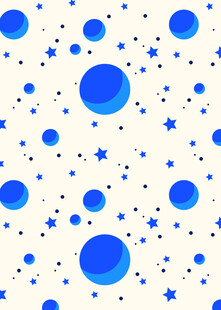 蓝色星球星星梦幻背景图