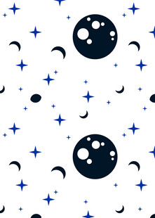 星空月亮星星图案背景