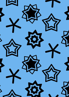 蓝色背景星星图案纹理