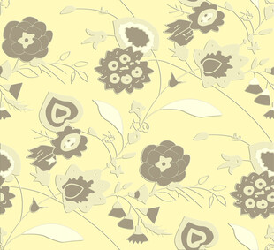 淡黄色花卉图案背景