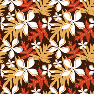 复古花卉图案纹理背景