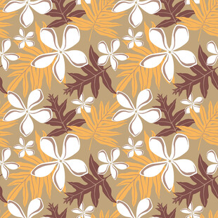 热带花卉图案背景