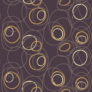 金色圆圈抽象无缝图案
