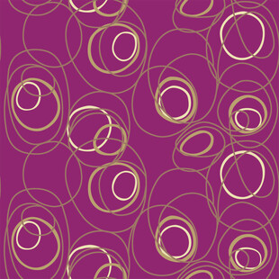 紫色背景金色圆圈图案