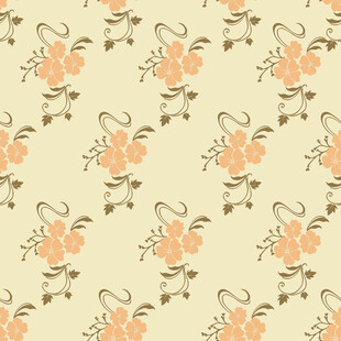 复古花卉图案背景