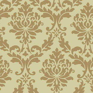 复古金色花卉图案壁纸