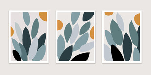 抽象叶形图案装饰画