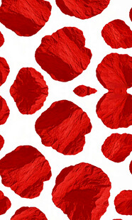 红色花瓣无缝图案背景
