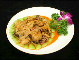 美味凉拌鸡肉摆盘精致