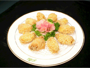 油炸丸子摆盘精致