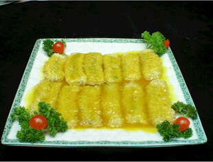 金黄美味豆腐卷