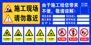 施工现场警示标识集合