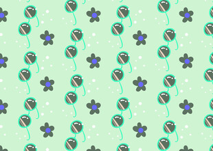 清新花卉图案背景