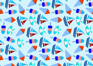 多彩帆船图案背景设计