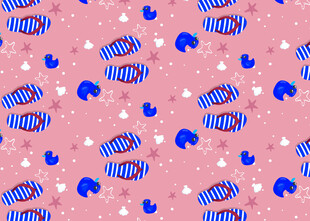 粉色背景爱心条纹图案