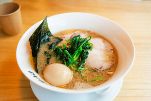 美味日式拉面特写