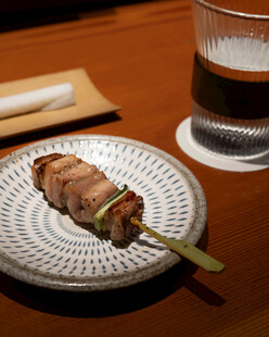 精致日式串烧美食特写