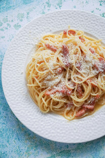 美味培根芝士意大利面