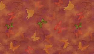 秋季落叶花卉图案背景