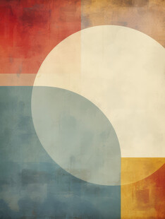 抽象几何色块拼接艺术图