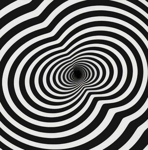 黑白漩涡抽象图案
