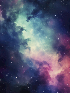 梦幻绚丽的深邃星空