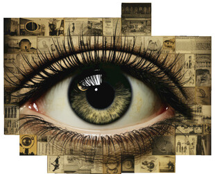 创意拼接的人类眼睛图像