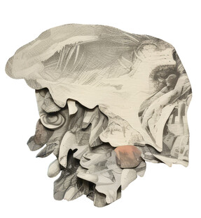 抽象艺术风格的岩石雕塑