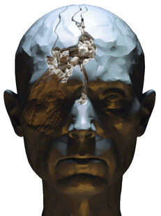 人脑内的机械装置景象