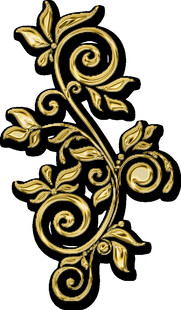 复古金色藤蔓花纹装饰