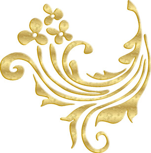 金色华丽花纹装饰图案