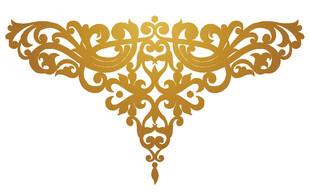 金色华丽复古三角装饰图案