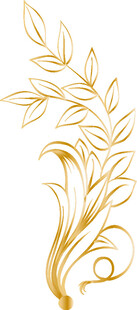 金色花卉装饰图案