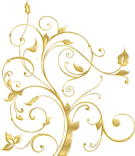 金色华丽藤蔓花纹图案