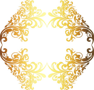 金色华丽对称花纹图案