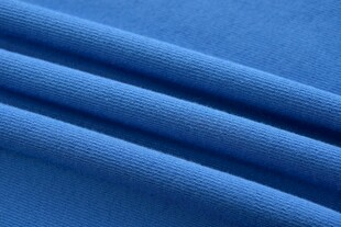 蓝色柔软布料纹理特写