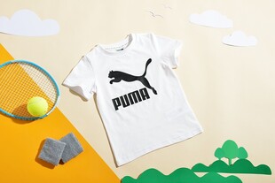 彪马白色T恤展示