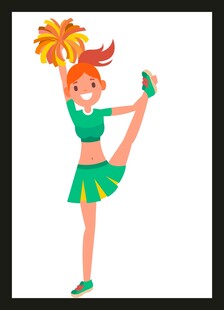 活力啦啦队员做高难度动作