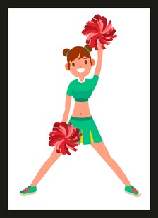 活力啦啦队员激情舞动