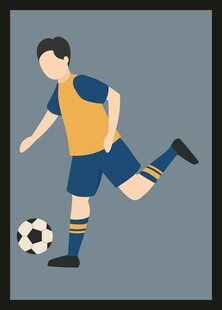 奔跑的足球运动员