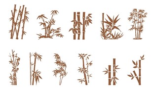 竹子矢量