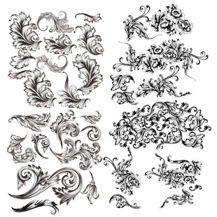 传统中式花纹图案集合